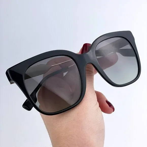 Burberry BE4328 EVELYN 300111 Sunglasses Black Gray Gradient Butterfly Woman